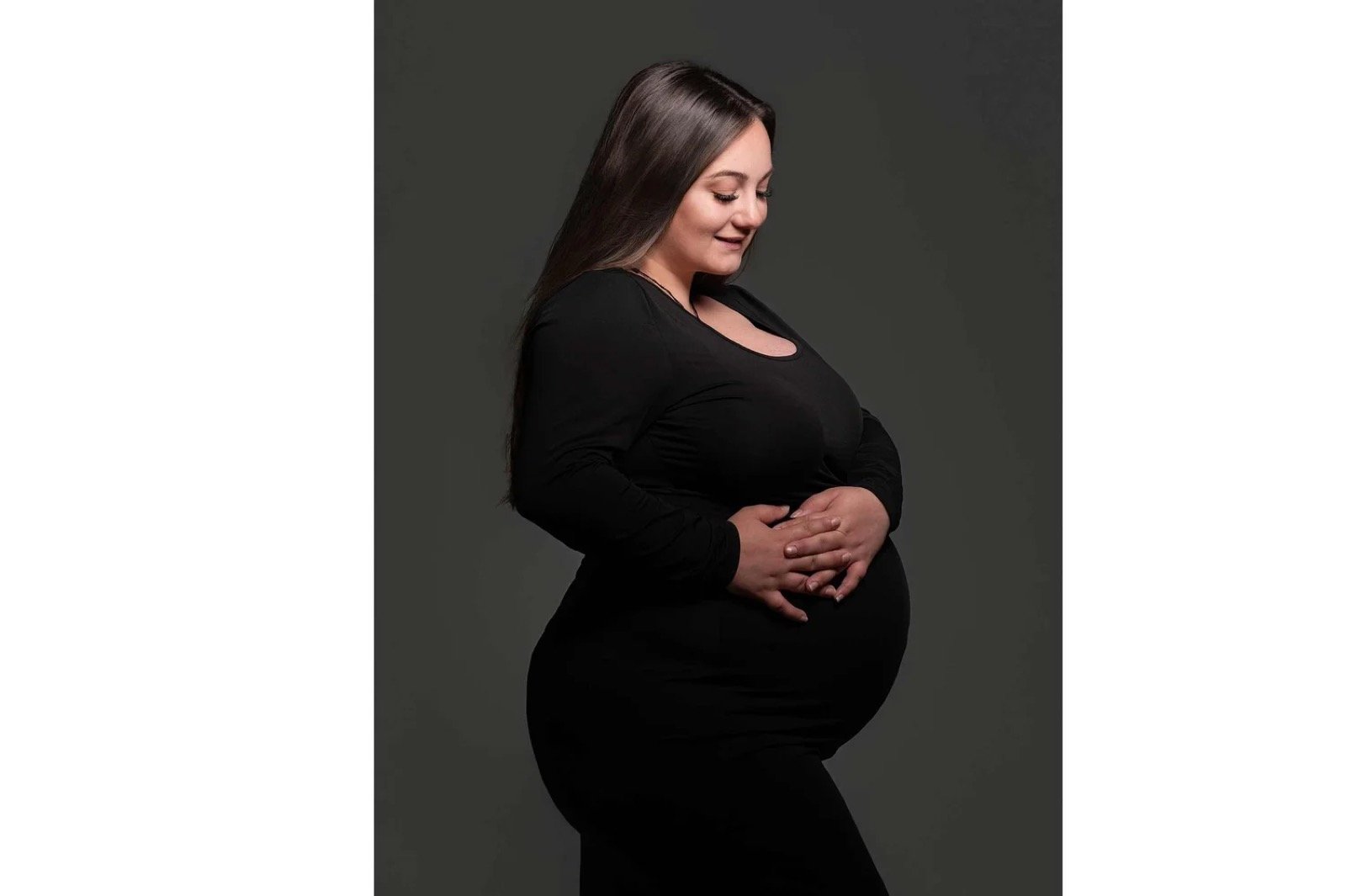 Maternity portrait in a flowing dress