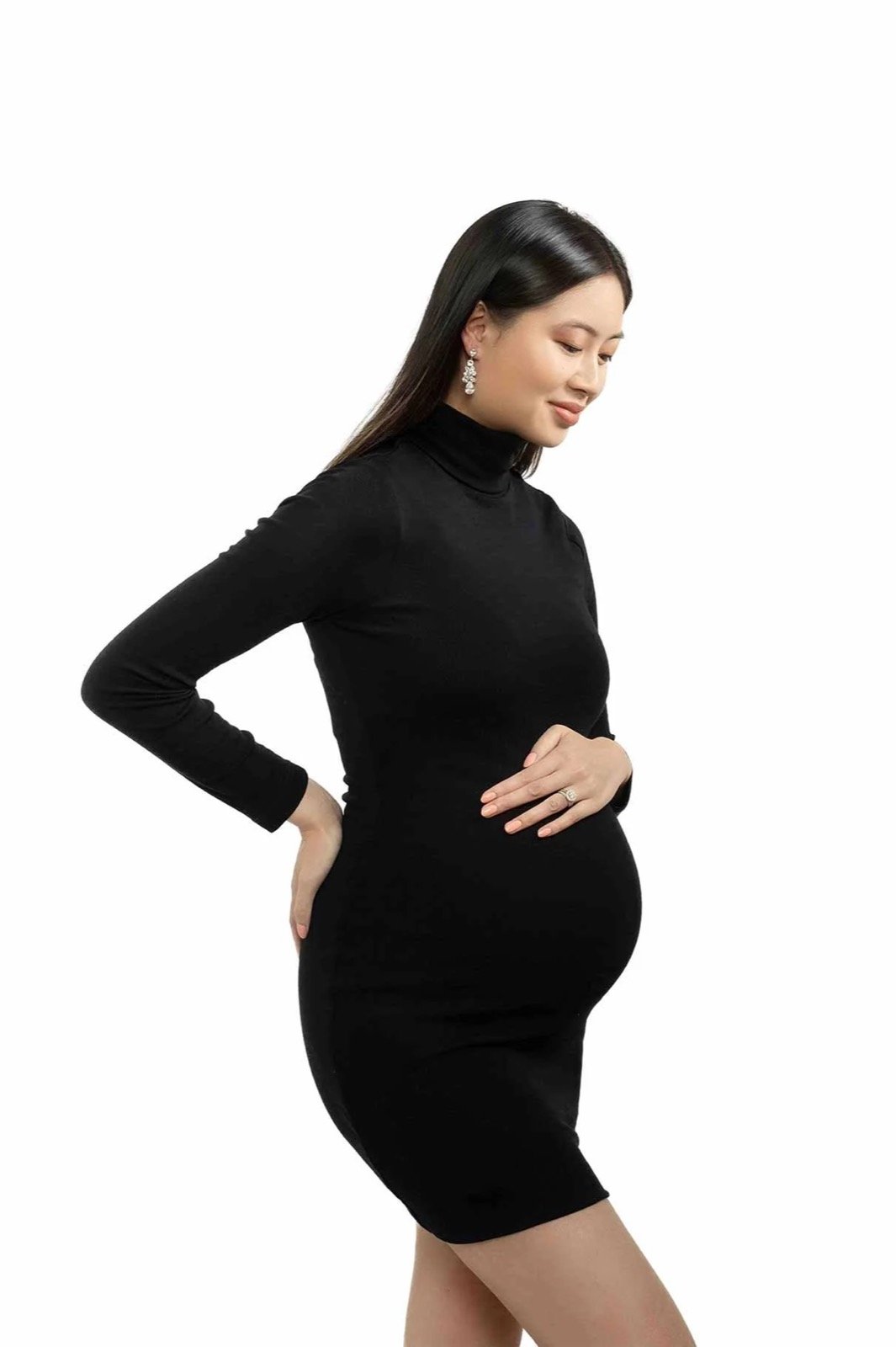 Maternity shoot photographed in studio